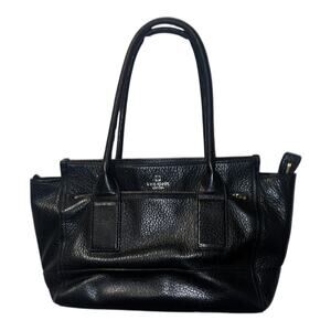 Kate Spade Black Pebbled Leather Double Handle Satchel